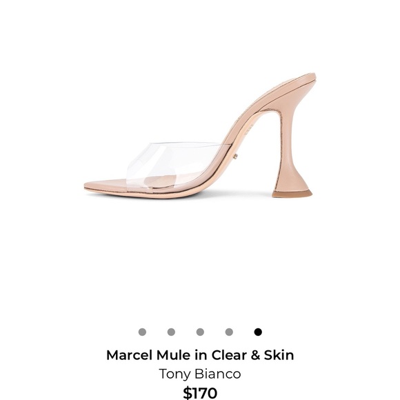 Tony Bianco Clear and Tan Marcel Mules - Picture 5 of 9